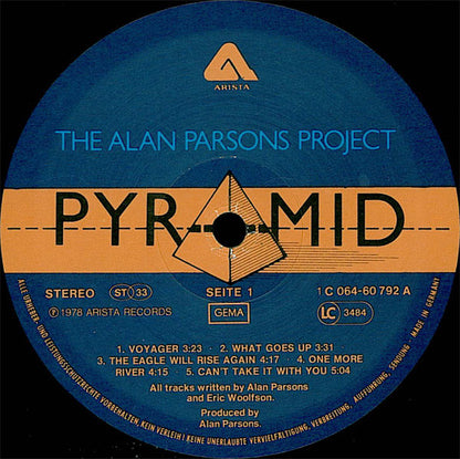 The Alan Parsons Project : Pyramid (LP, Album)