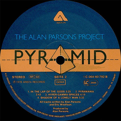The Alan Parsons Project : Pyramid (LP, Album)