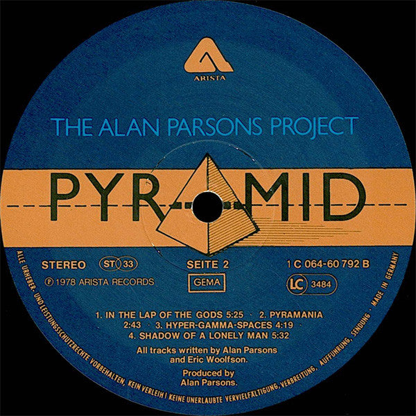 The Alan Parsons Project : Pyramid (LP, Album)