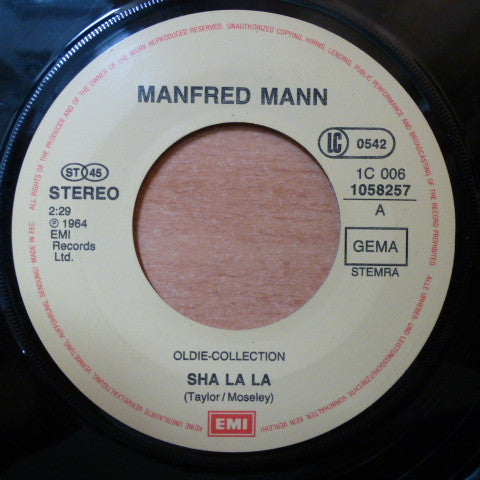 Manfred Mann : Sha La La / If You Gotta Go, Go Now (7", Single)