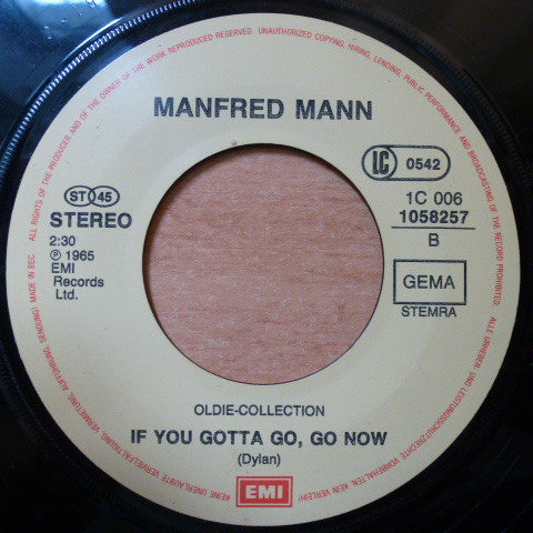 Manfred Mann : Sha La La / If You Gotta Go, Go Now (7", Single)