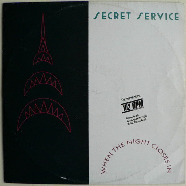Secret Service : When The Night Closes In (12", Maxi)