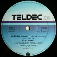 Secret Service : When The Night Closes In (12", Maxi)
