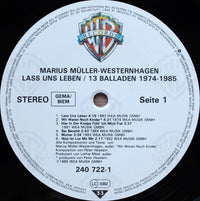 Marius Müller-Westernhagen : Lass Uns Leben / 13 Balladen 1974-1985 (LP, Comp)