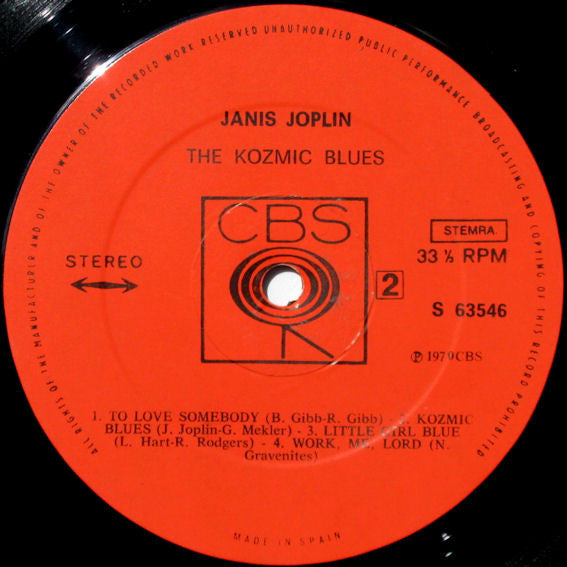 Janis Joplin : I Got Dem Ol' Kozmic Blues Again Mama! (LP, Album, RE)