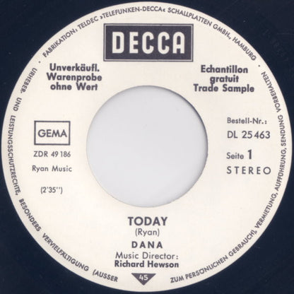 Dana (9) : Today (7", Single, Promo)