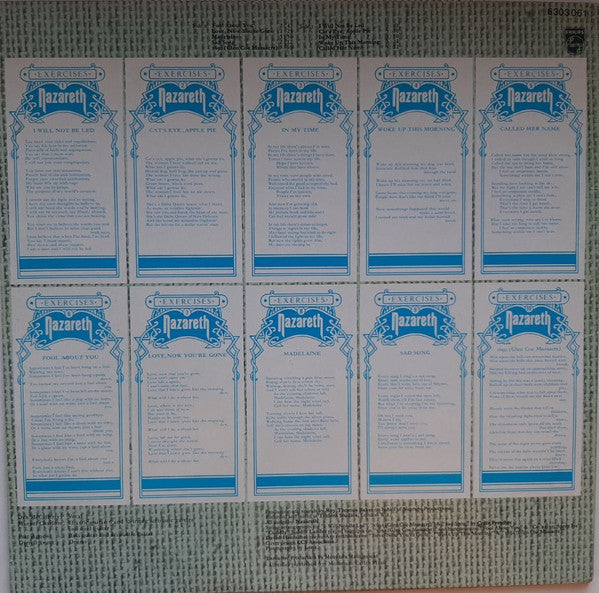 Nazareth (2) : Exercises (LP, Album, RE, Ast)