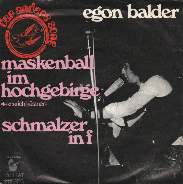 Hugo Egon Balder : Maskenball Im Hochgebirge / Schmalzer In F (7", Single)