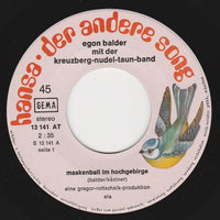 Hugo Egon Balder : Maskenball Im Hochgebirge / Schmalzer In F (7", Single)
