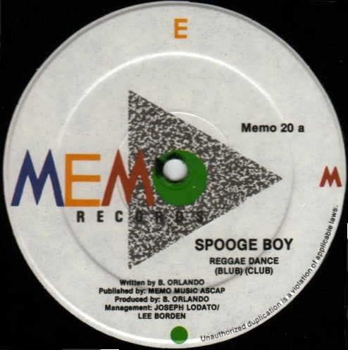 Spooge Boy : Reggae Dance (12")