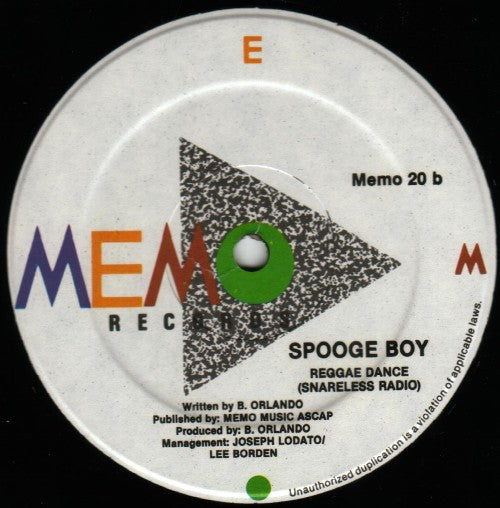 Spooge Boy : Reggae Dance (12")