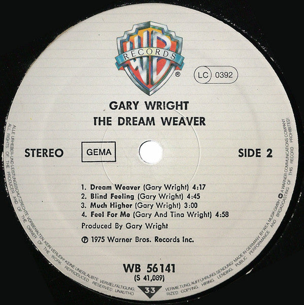 Gary Wright : The Dream Weaver (LP, Album, RE)