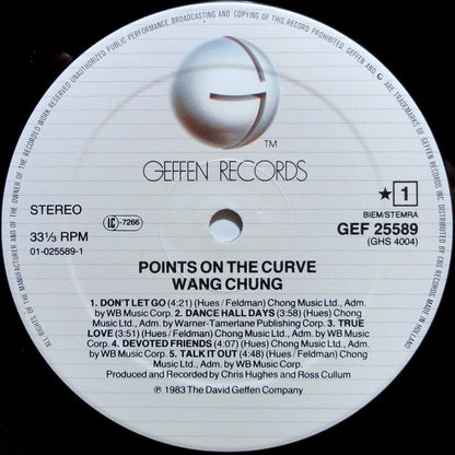 Wang Chung : Points On The Curve (LP, Album)