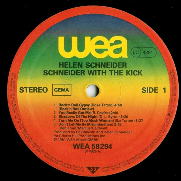 Schneider* With The Kick (2) : Schneider With The Kick (LP, Album)
