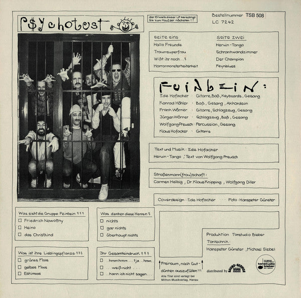 Feinbein : Psychotest (LP, Album)