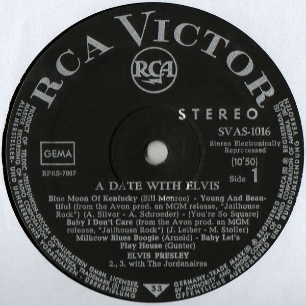 Elvis Presley : A Date With Elvis (LP, Comp, RE, Exp)