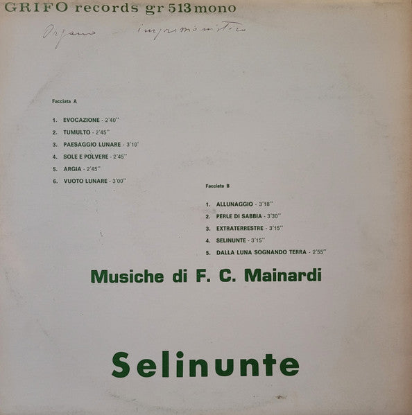 F. C. Mainardi* : Selinunte (LP, Album, Mono)