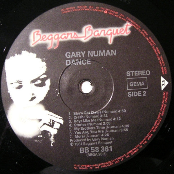 Gary Numan : Dance (LP, Album, Son)
