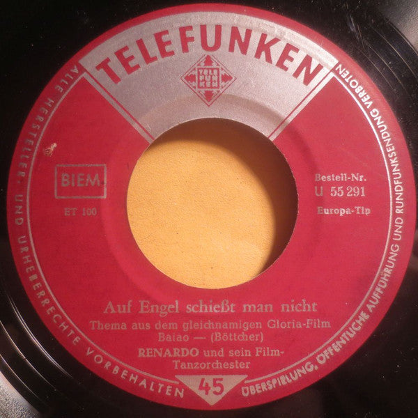 Renardo Und Sein Film-Tanzorchester* : Auf Engel Schießt Man Nicht / Pater-Brown-Thema (7", Single, Mono)