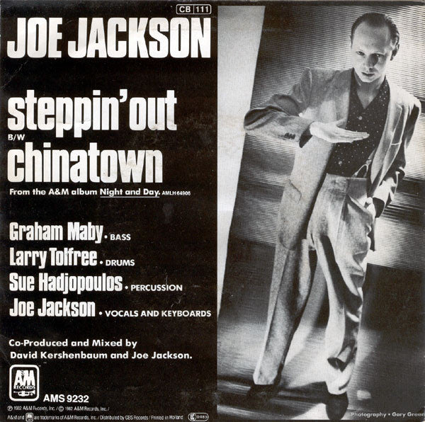 Joe Jackson : Steppin' Out / Chinatown (7", Single)