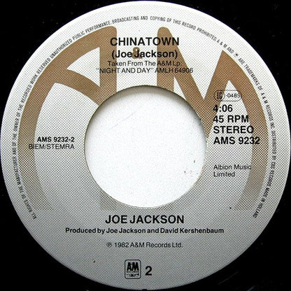 Joe Jackson : Steppin' Out / Chinatown (7", Single)