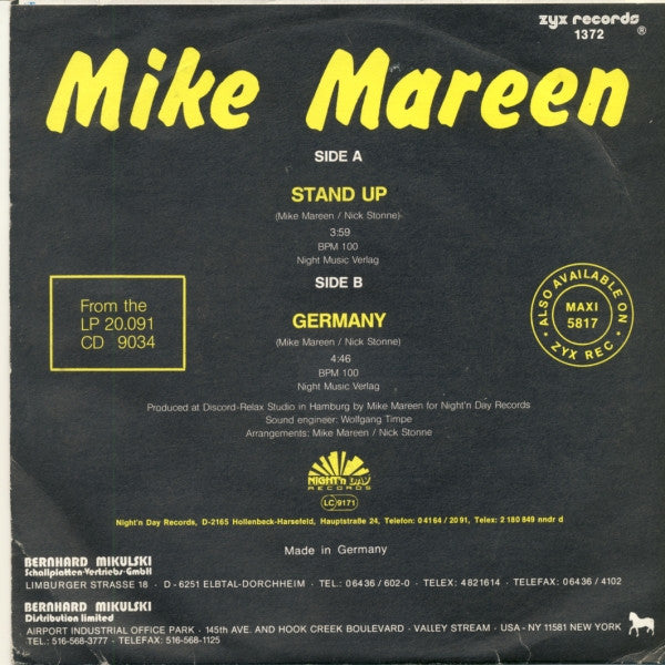 Mike Mareen : Stand Up (7", Single)