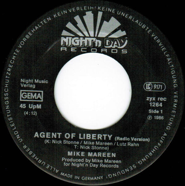 Mike Mareen : Agent Of Liberty (7", Single)
