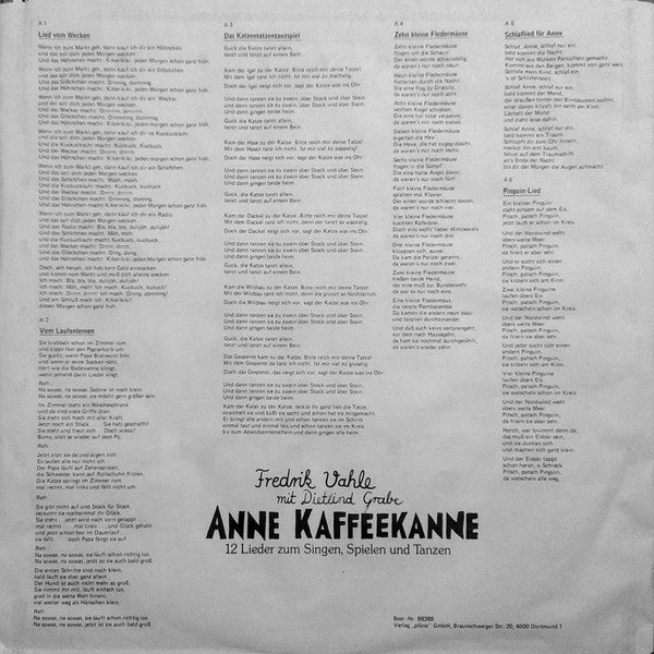 Fredrik Vahle Mit Dietlind Grabe : Anne Kaffeekanne (LP, Album)