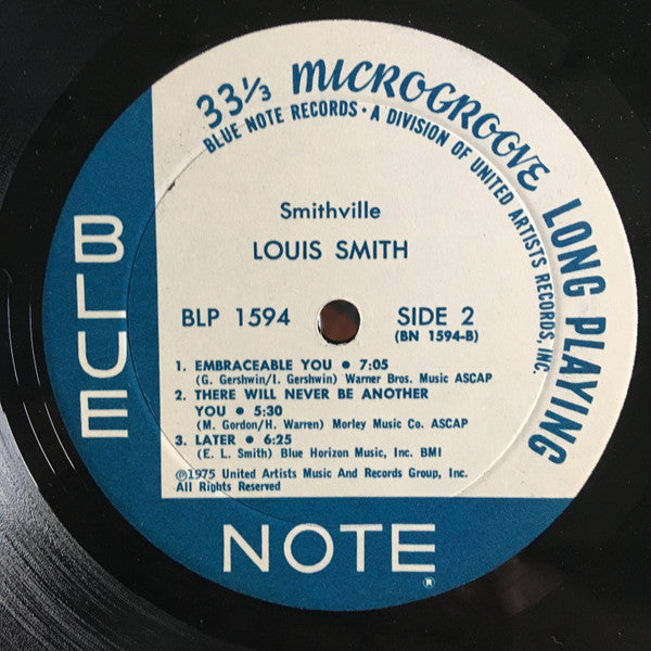 Louis Smith (2) : Smithville (LP, Album, Mono, RE)