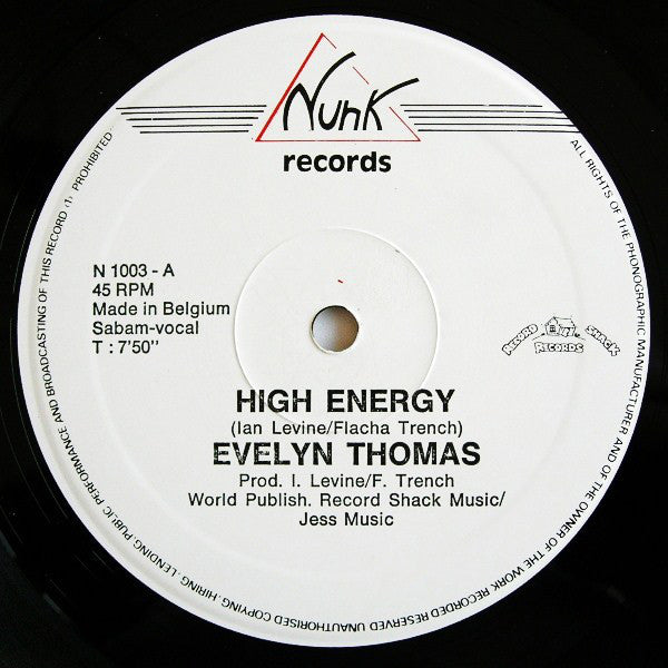 Evelyn Thomas : High-Energy (Special Remix) (12")