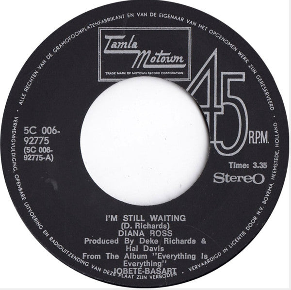 Diana Ross : I'm Still Waiting / Surrender (7", Single, Ora)