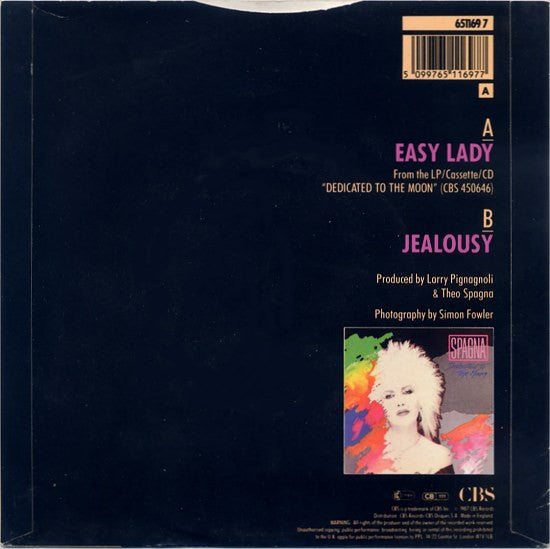 Spagna* : Easy Lady (7", Single, RE)
