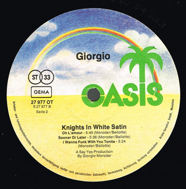 Giorgio* : Knights In White Satin (LP, Album, P/Mixed)