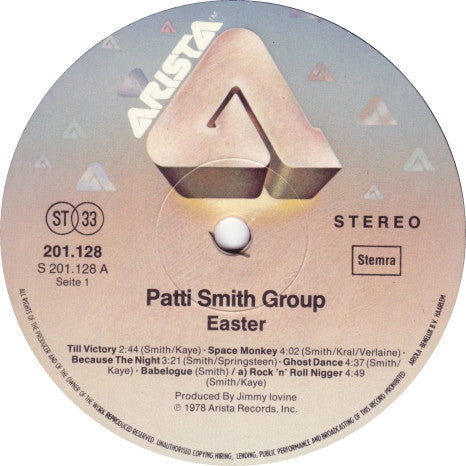 Patti Smith Group : Easter (LP, Album, RE)