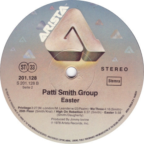 Patti Smith Group : Easter (LP, Album, RE)