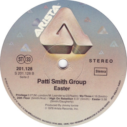 Patti Smith Group : Easter (LP, Album, RE)