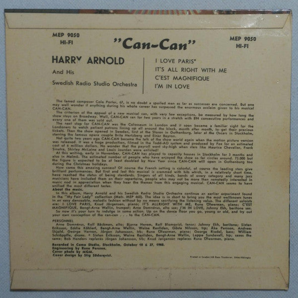 Harry Arnold & His Swedish Radio Studio Orchestra : Can-Can (7", EP)