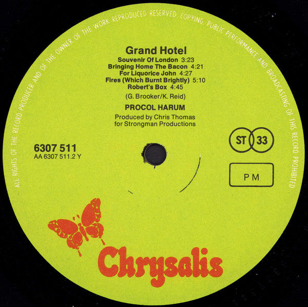 Procol Harum : Grand Hotel (LP, Album)