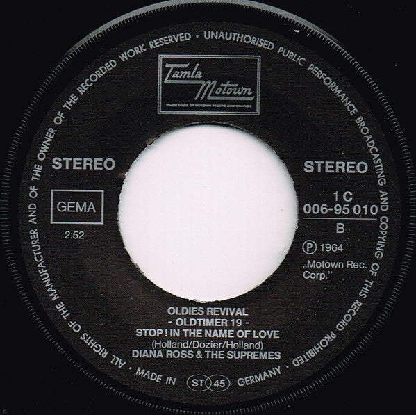 The Supremes : Baby Love / Stop! In The Name Of Love (7", Single, Pur)
