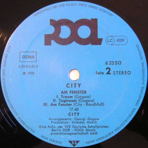 City (3) : City (LP, Album, RE)
