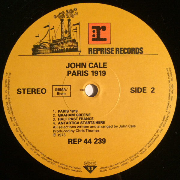 John Cale : Paris 1919 (LP, Album, RE)