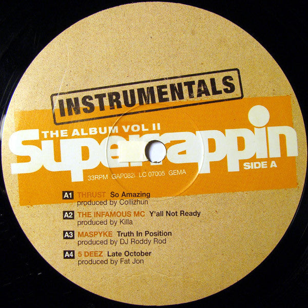 Various : Superrappin Vol. II (Instrumentals) (2xLP, Comp)