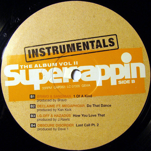 Various : Superrappin Vol. II (Instrumentals) (2xLP, Comp)