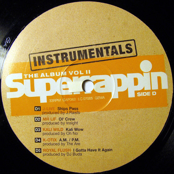 Various : Superrappin Vol. II (Instrumentals) (2xLP, Comp)