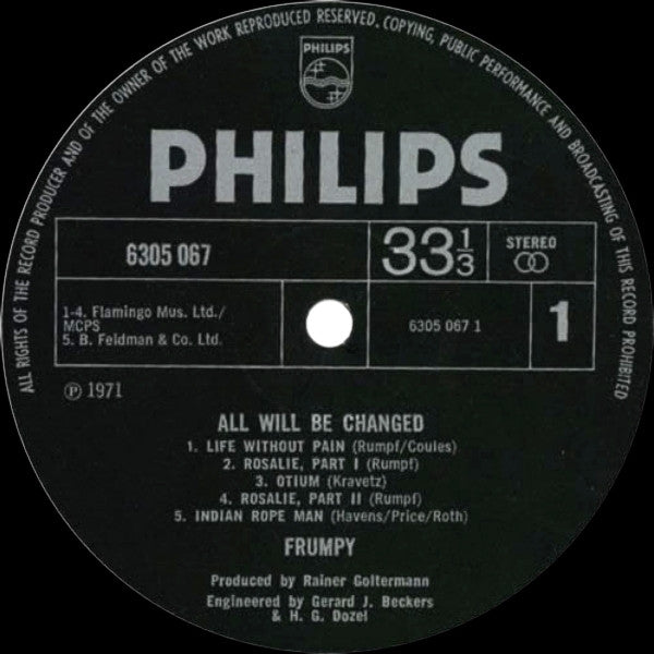 Frumpy : All Will Be Changed (LP, Album)