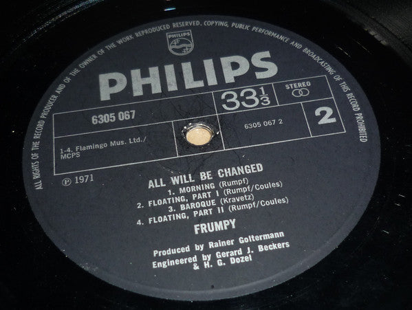Frumpy : All Will Be Changed (LP, Album)