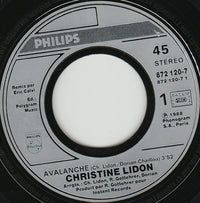 Christine Lidon : Avalanche  (7", Single)