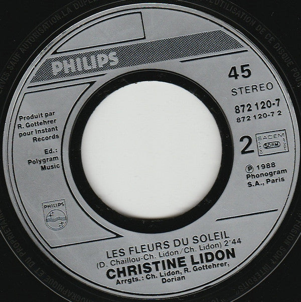 Christine Lidon : Avalanche  (7", Single)