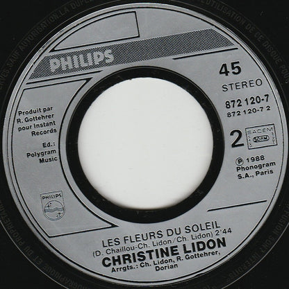 Christine Lidon : Avalanche  (7", Single)