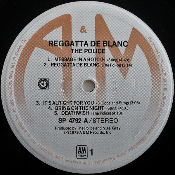 The Police : Reggatta De Blanc (LP, Album)